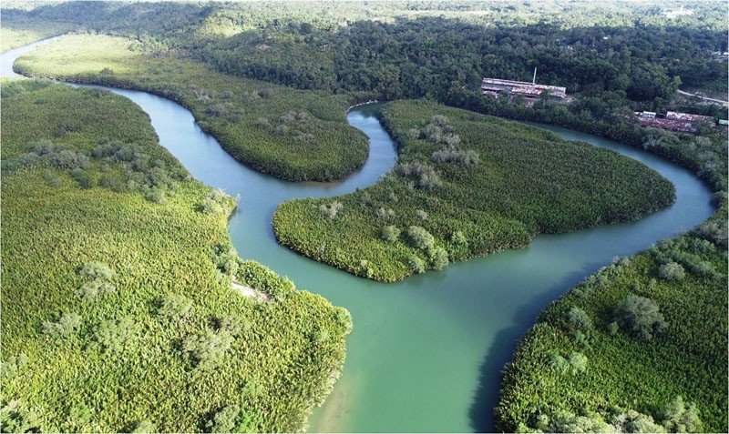 This is the second center island of Abatan River which serves as the first barrier of the volume of water going down in case of heavy rains.