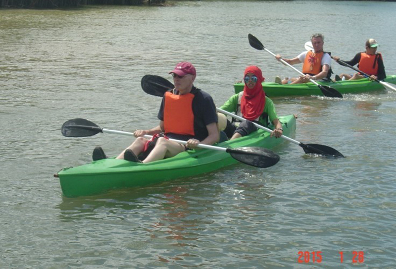 Kayaking.